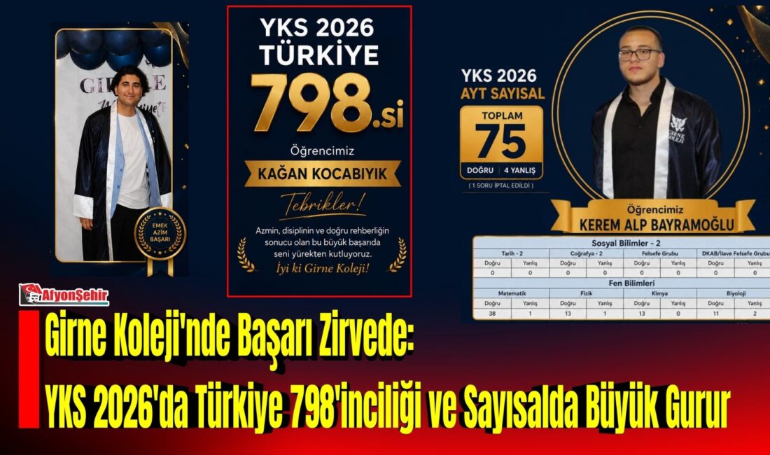 Afyonkarahisar'da eğitim alanındaki başarılarıyla adından söz ettiren Girne Koleji Afyon