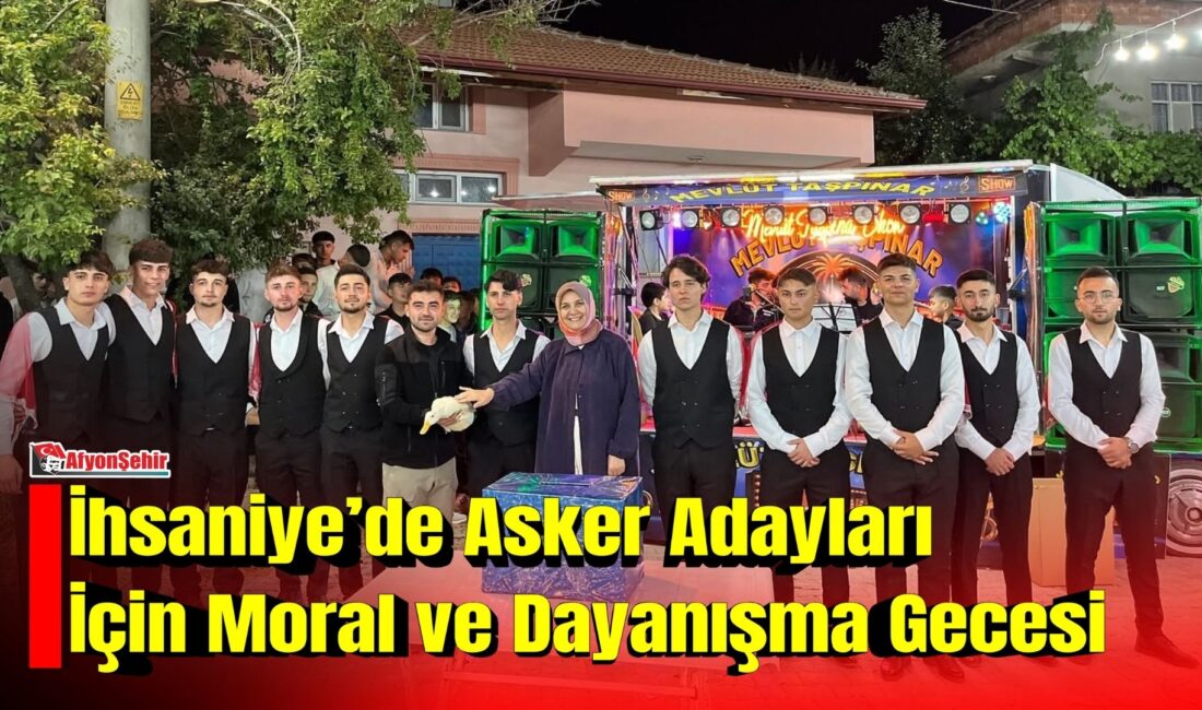 İhsaniye Belediyesi tarafından mahallede vatani görevine hazırlanan gençler için düzenlenen