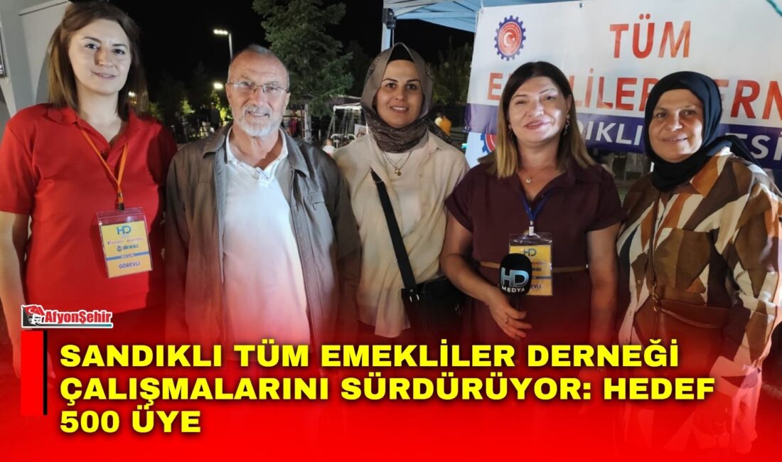 Sandıklı Tüm Emekliler Derneği çalışmalarını sürdürüyor: Hedef 500 üye Sandıklı Tüm Emekliler Derneği Başkanı Ramazan Yıldırım, derneğin yedi ay