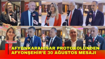 Afyonkarahisar protokol üyeleri, 30 Ağustos Zafer Bayramı’nın 104’üncü yıl dönümü