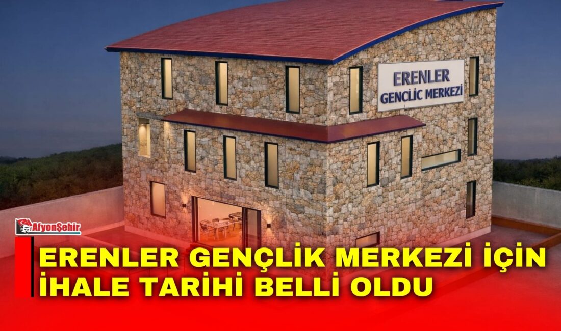 Erenler Gençlik Merkezi için ihale tarihi belli oldu AK Parti Afyonkarahisar Milletvekili Ali Özkaya, Afyonkarahisar'da hayata geçirilmesi planlanan