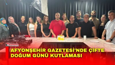 Afyonşehir Gazetesi'nde görev yapan Haber Müdürü Buğra Avşar ile Gazeteci