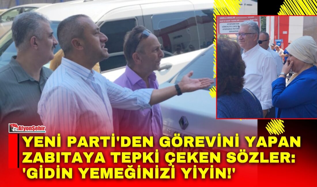 Yeni Parti Afyonkarahisar Belediye Meclis Üyeleri'nin Afyonkarahisar Belediyesi önünde yapmak