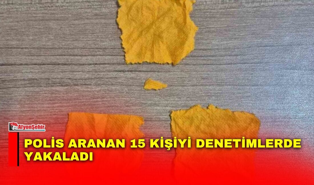 Afyonkarahisar İl Emniyet Müdürlüğü ekiplerince 3-10 Ağustos 2026 tarihleri arasında