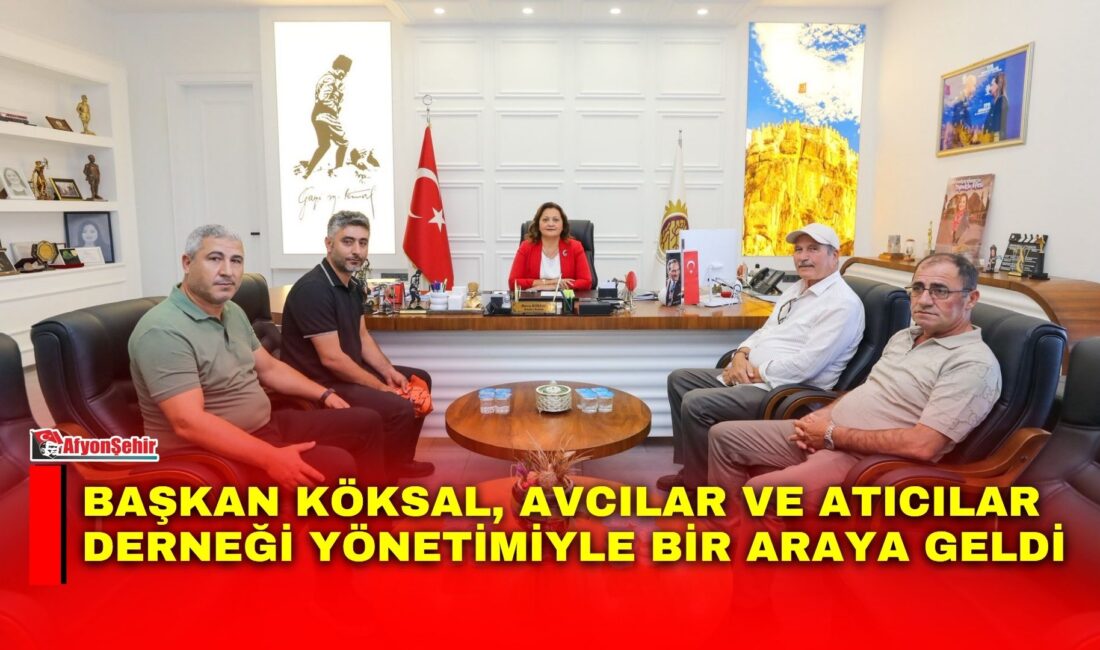 Başkan Köksal, Avcılar ve Atıcılar Derneği yönetimiyle bir araya geldi Afyonkarahisar Belediye Başkanı Burcu Köksal, Efsane Avcılar ve Atıcılar Dernek