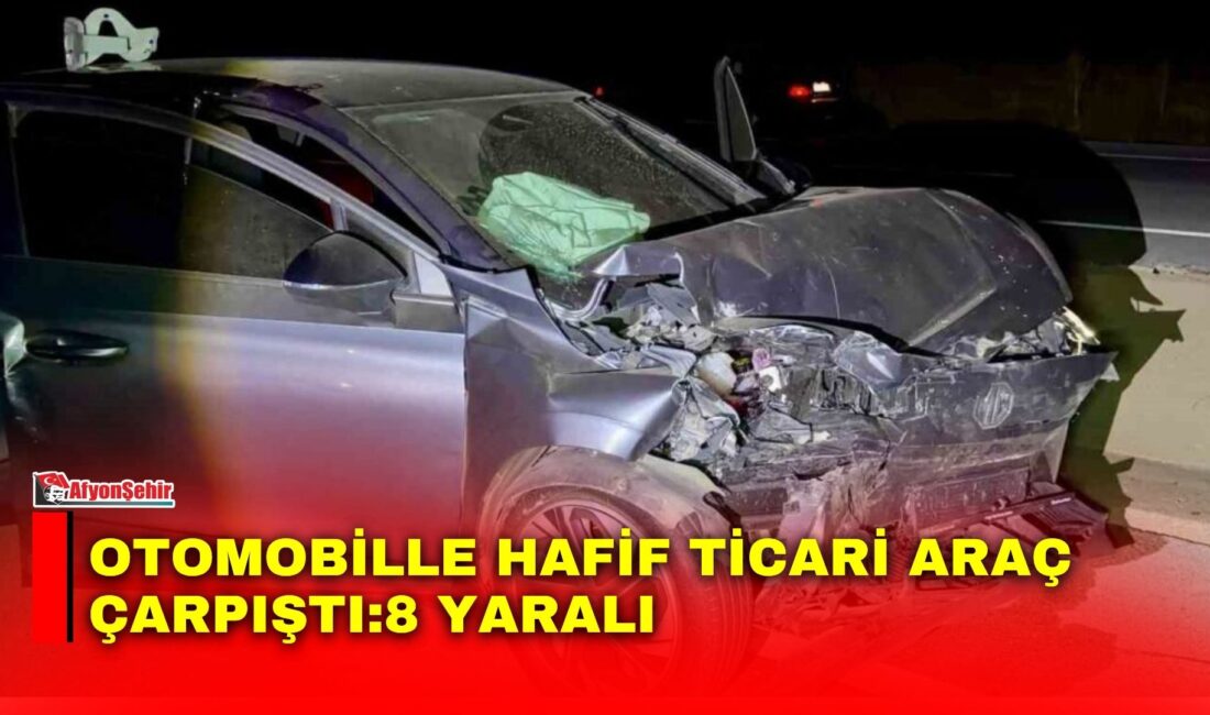 Afyonkarahisar’da otomobille hafif ticari aracın çarpışması sonucu meydana gelen trafik