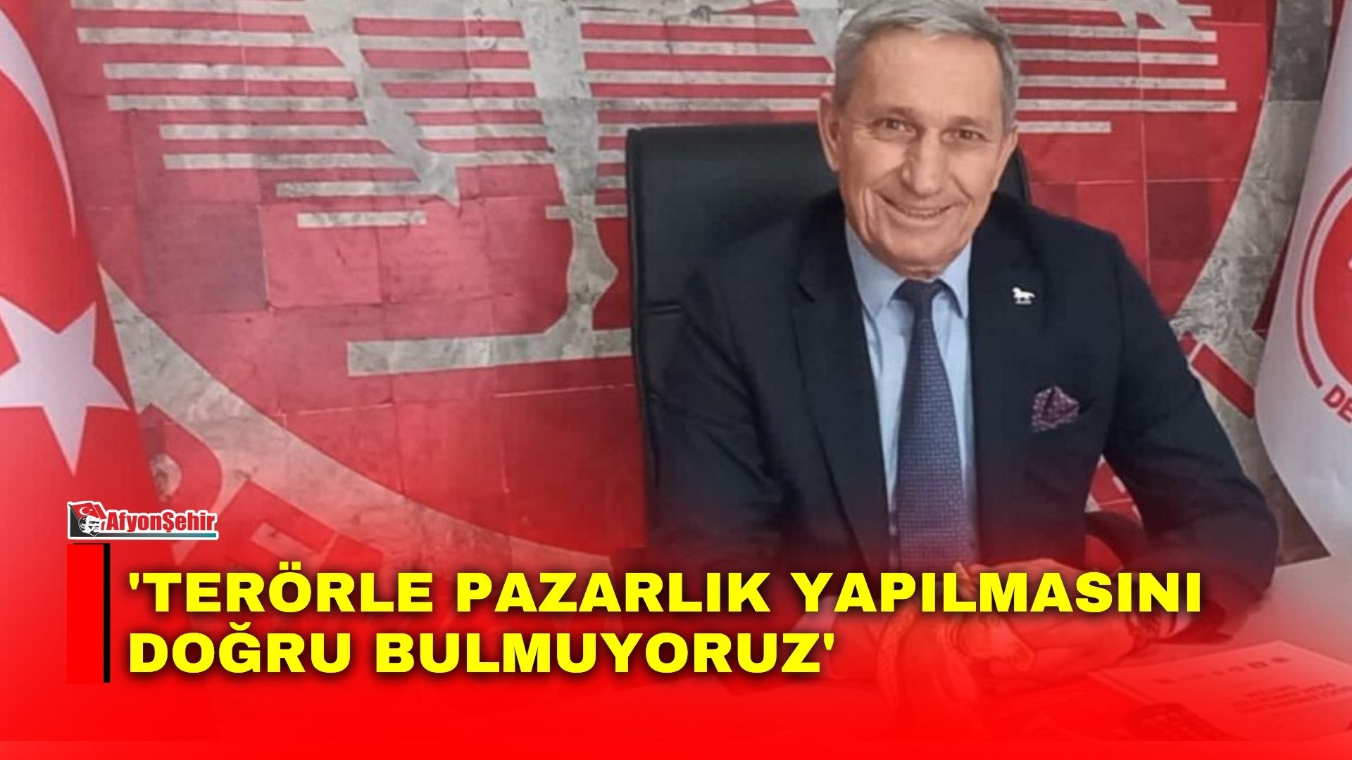 Demokrat Parti Afyonkarahisar İl Başkanı Hikmet Bülbül, Afyonşehir'de Kemal Baykara’nın