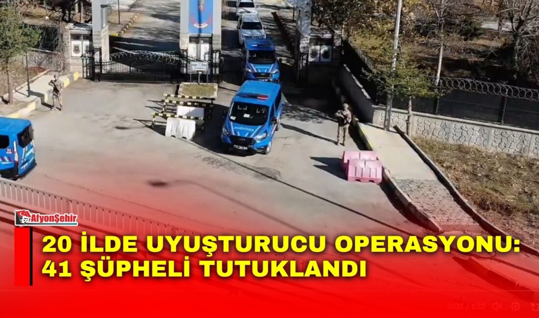 Jandarma ekiplerince 20 ilde uyuşturucu madde satışı ve yasa dışı