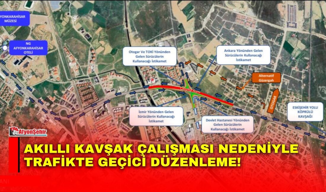 Afyonkarahisar Valiliği, Çevre Yolu Otogar Kavşağı'nda yapımı devam eden yeni