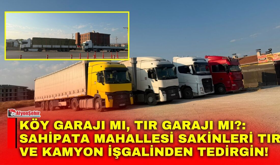 Afyonkarahisar’ın Sahipata Mahallesi’nde bulunan Köy Garajı civarı, son zamanlarda mahalleye