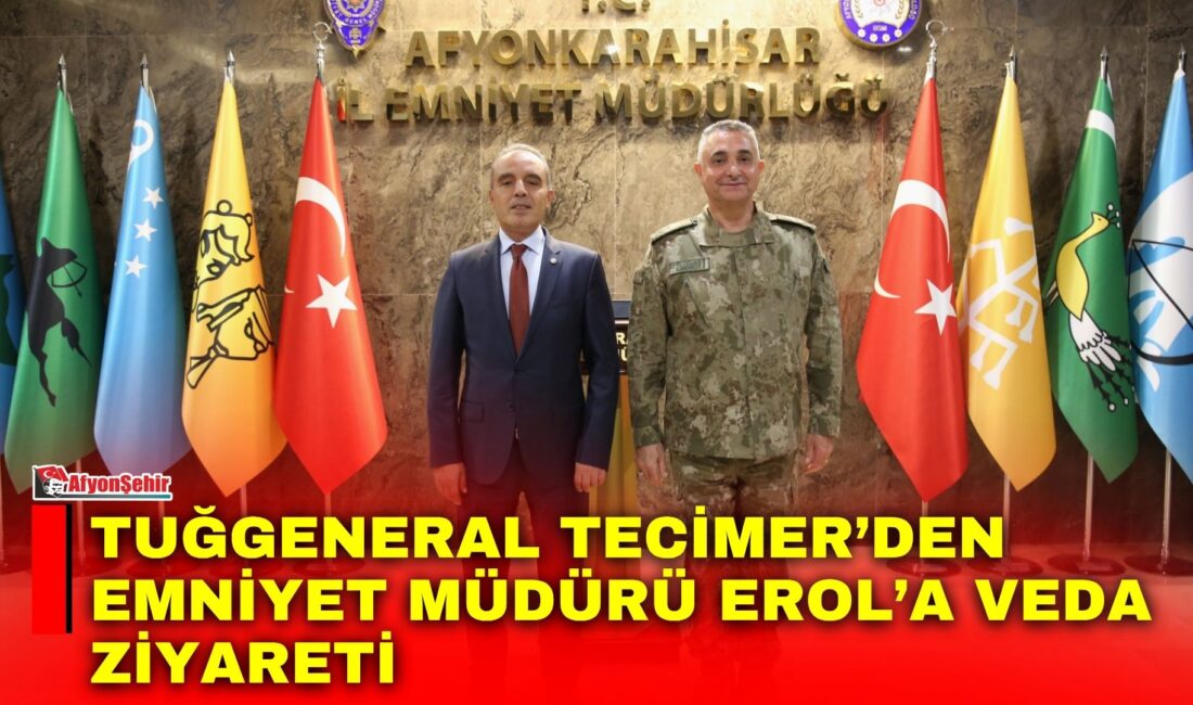 Afyonkarahisar İkmal ve Garnizon Komutanı Tuğgeneral Dr. Yalçın Tecimer, veda