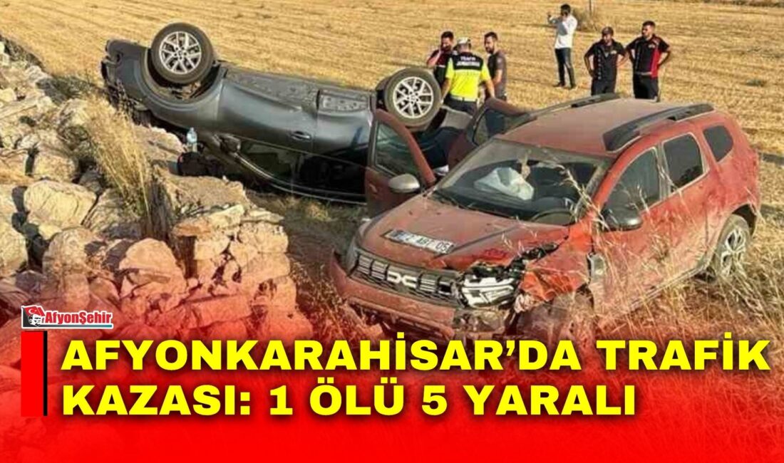 Afyonkarahisar’da iki aracın çarpışması sonucu meydana gelen trafik kazasında bir