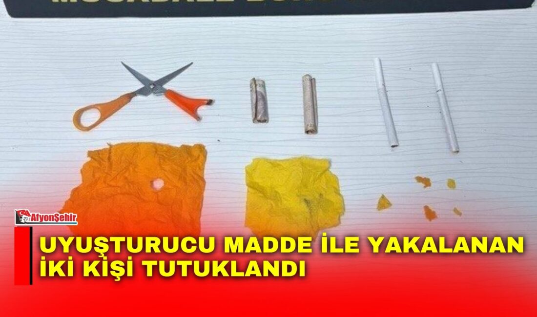 Afyonkarahisar’ın Dinar ilçesinde 9 adet peçeteye indirilmiş uyuşturucu madde ile