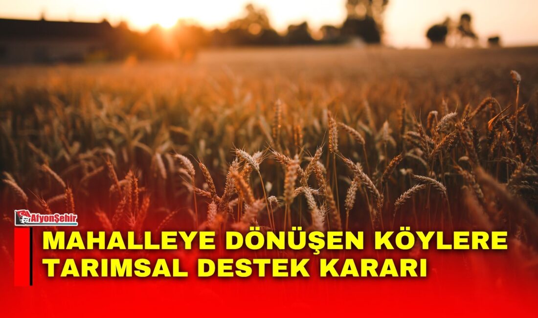 Afyonkarahisar Belediye Meclisi, mahalle statüsüne geçen kırsal yerleşimlerde tarımsal üretimi
