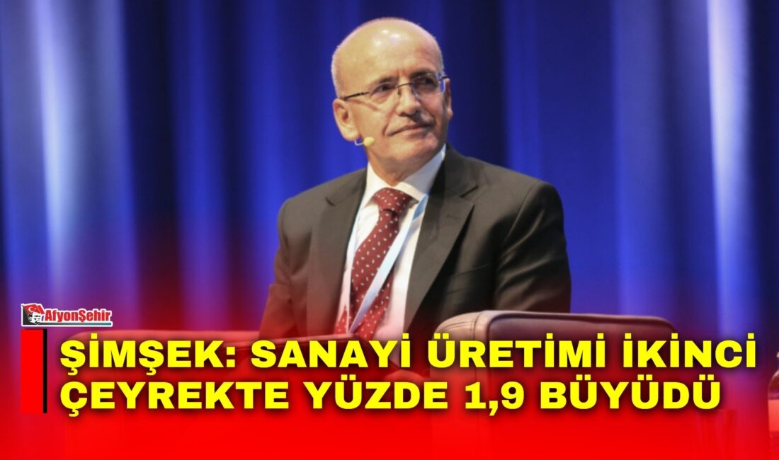 Hazine ve Maliye Bakanı Mehmet Şimşek, sanayi üretiminin küresel koşullara