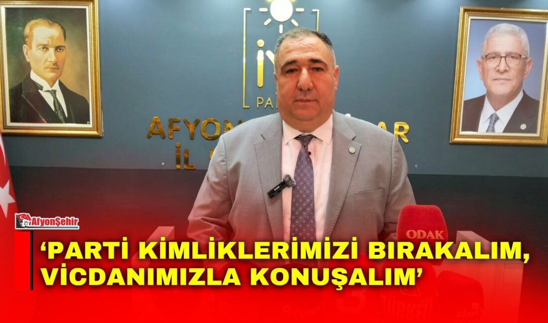 İYİ Parti Afyonkarahisar İl Başkanı Muhammet Mısırlıoğlu, haftalık basın toplantısında
