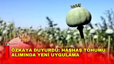 AK Parti Afyonkarahisar Milletvekili Ali Özkaya, 2026 yılı haşhaş tohumu