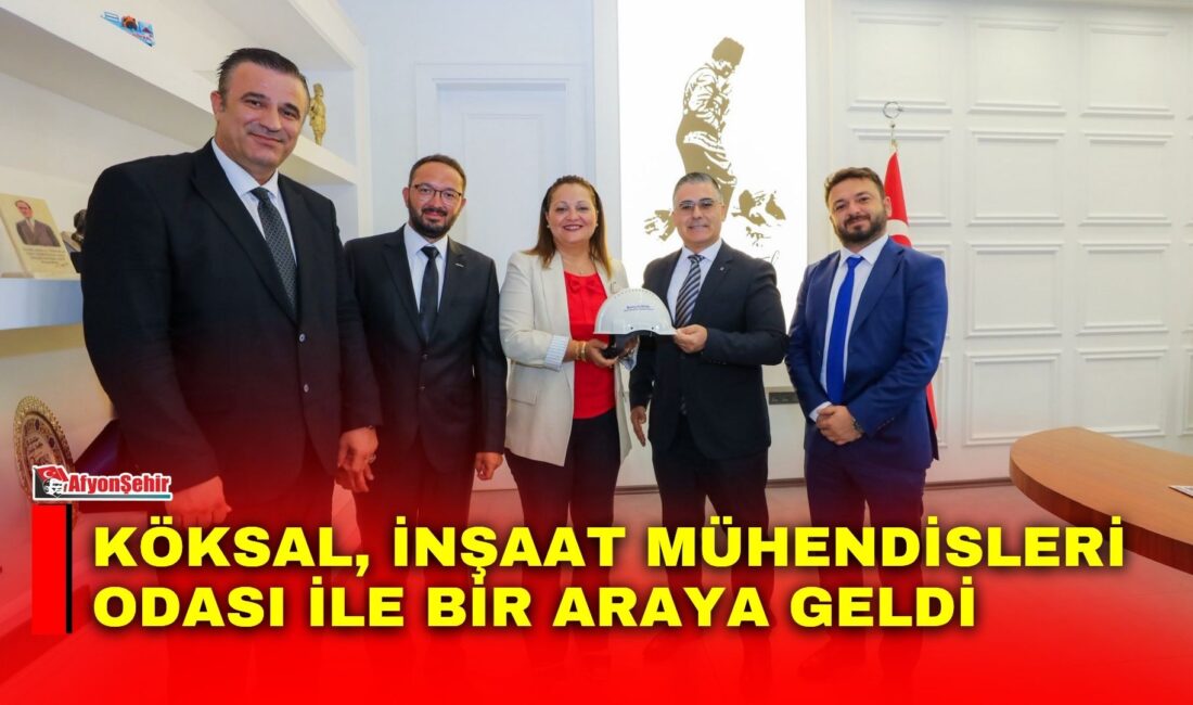 Köksal, İnşaat Mühendisleri Odası ile bir araya geldi Afyonkarahisar Belediye Başkanı Burcu Köksal, İnşaat Mühendisleri Odası Afyonkarahisar İl
