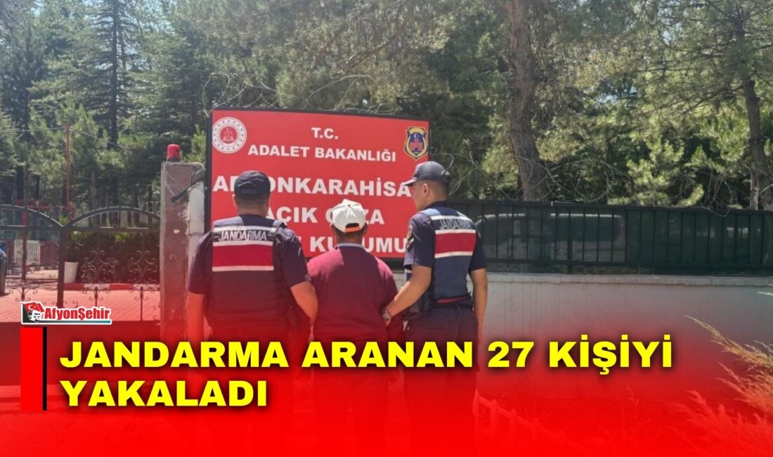 Afyonkarahisar İl Jandarma Komutanlığınca son bir hafta içerisinde aranan şahısların