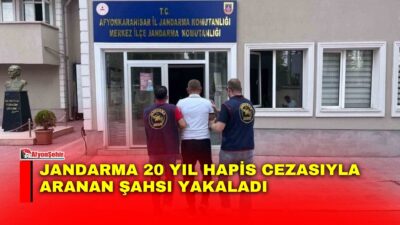 Afyonkarahisar’da 20 yıl hapis cezasıyla aranan bir şahıs jandarma ekiplerinin