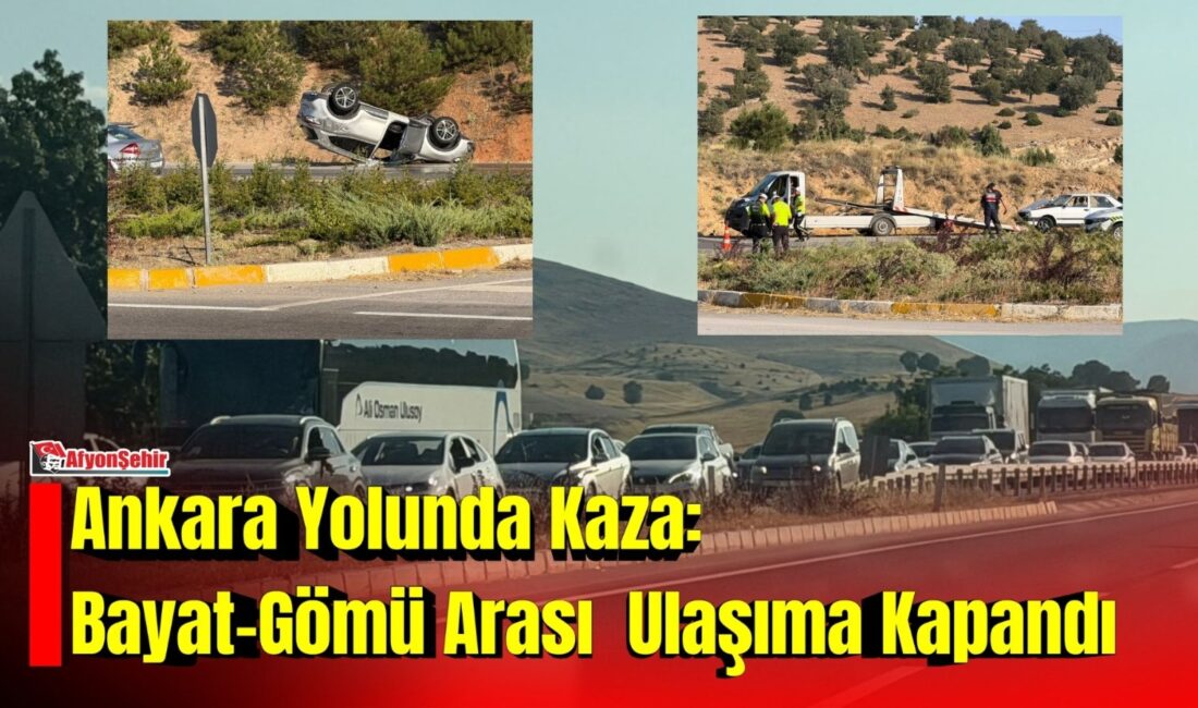 Ankara karayolunun Bayat-Gömü istikametinde iki aracın karıştığı trafik kazasında 6