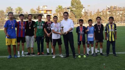 Hatay’ın Arsuz ilçesinde Yaz Kur’an Kursu öğrencileri arasında düzenlenen futbol