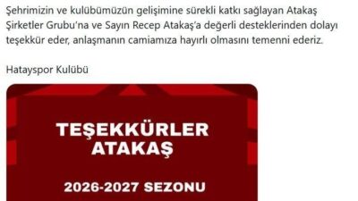 TFF 2. Lig ekiplerinden Hatayspor’un 2026-2027 futbol sezonunda sırt sponsorunun