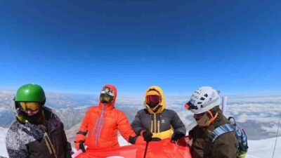Elazığ Gençlik ve Spor Kulübü sporcuları, Elbrus Dağı tırmanış organizasyonunu