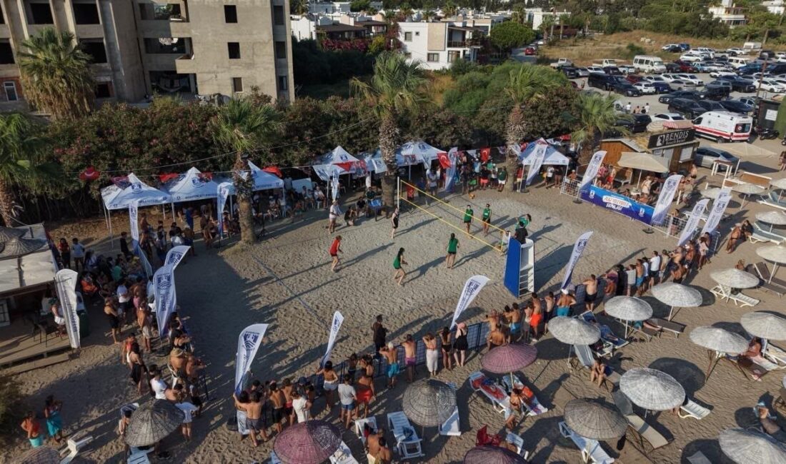 Bodrum Belediyesi tarafından bu yıl ilk kez düzenlenen Plaj Voleybolu