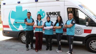 Kayseri 11. Bölge Ulusal Medikal Kurtarma Ekibi (UMKE) personeli, afet