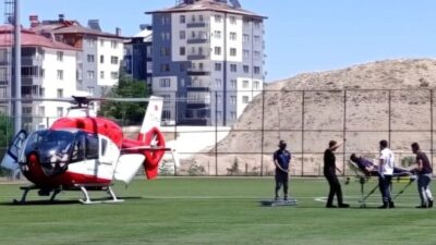 Malatya’nın Darende ilçesinde kalp krizi geçiren 45 yaşındaki hasta, hava