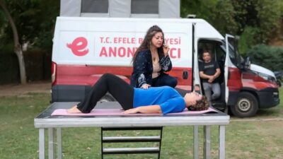 Efeler Belediyesi tarafından Pınarbaşı’nda düzenlenen “Açık Havada Nefes Egzersizi” etkinliğinde