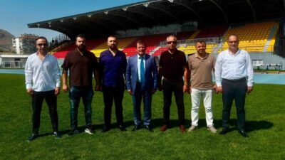 Erciyes 38 Futbol Spor Kulübü Başkanı Latif Ersoy ve beraberindeki