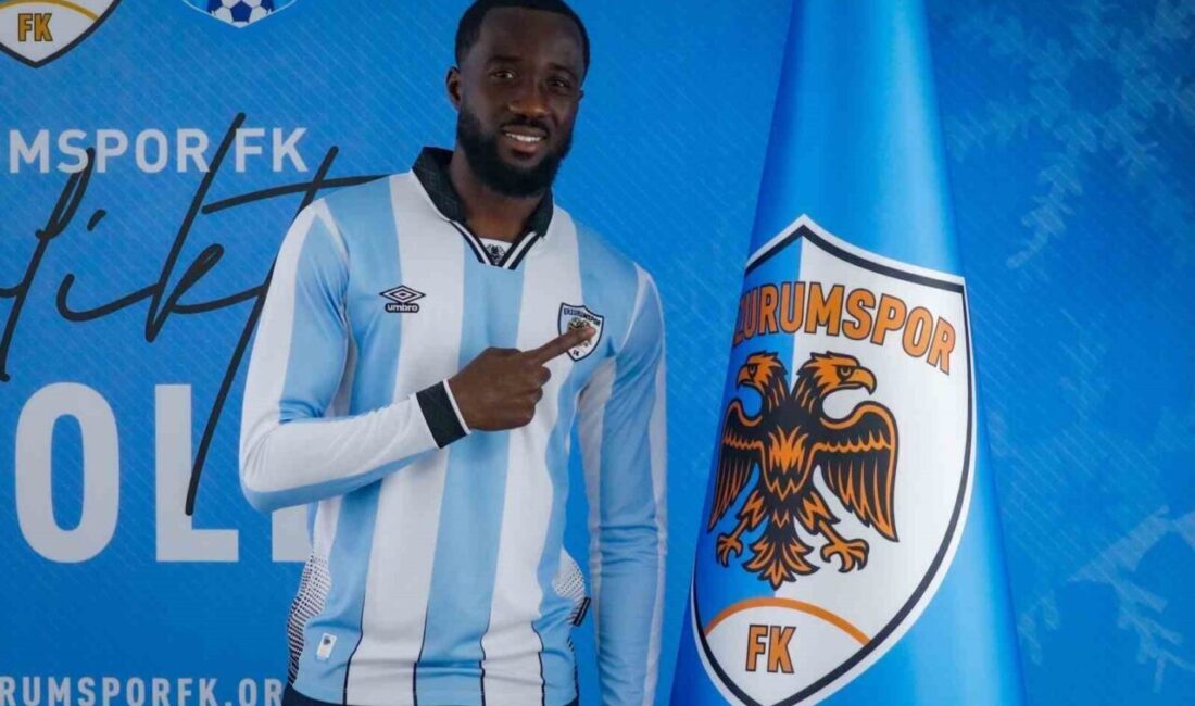 Erzurumspor FK, Ganalı orta saha oyuncusu Elisha Owusu ile 2
