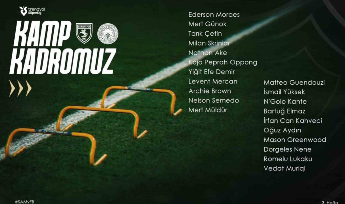 Fenerbahçe’nin Samsunspor maçı kamp kadrosuna yeni transfer Kojo Peprah Oppong
