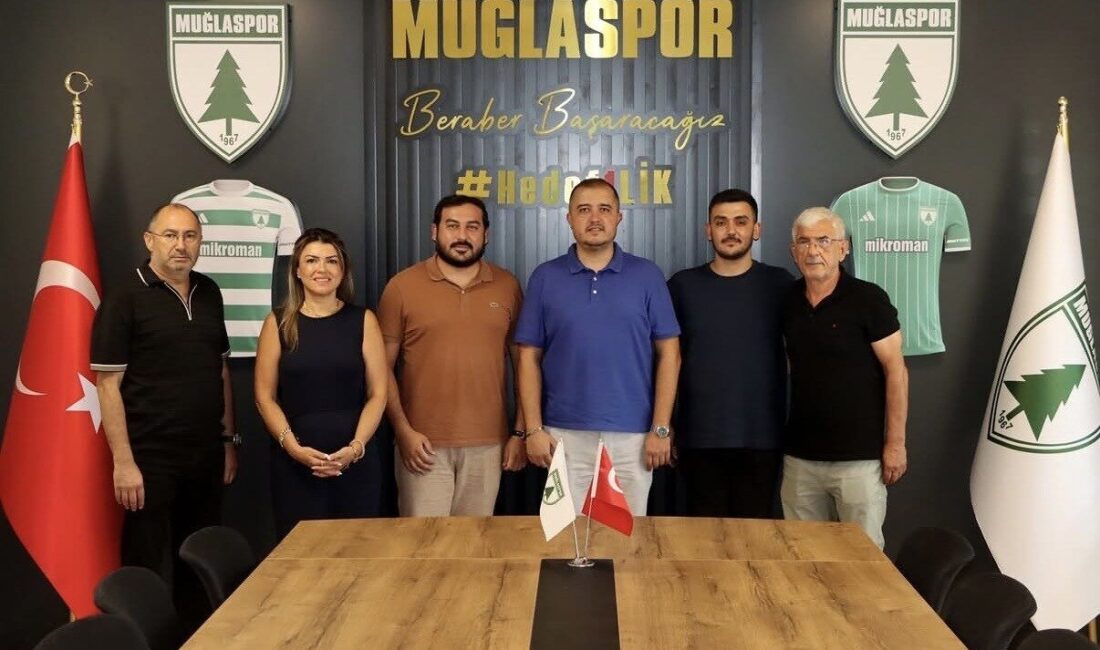 Çine Madranspor Kulüp Başkanı Deniz Karaman ve beraberindeki heyet, Muğlaspor