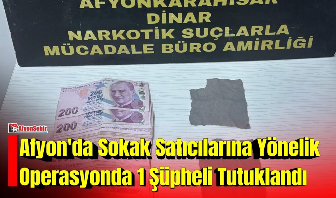 Afyonkarahisar’da sokak satıcılarına yönelik yürütülen çalışmalar kapsamında 2 şüphelinin üzerinde