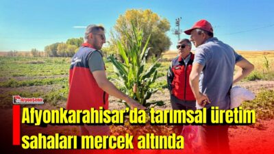 Afyonkarahisar Tarım ve Orman İl Müdürlüğü ekipleri, tarımsal üretimin sürdürülebilirliğini