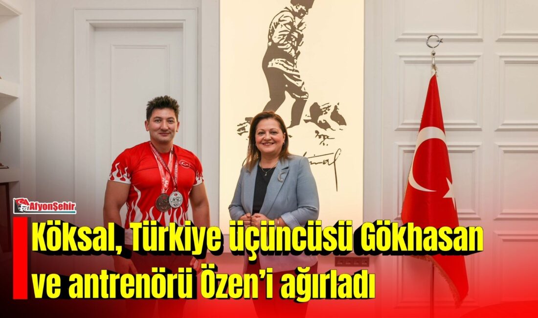 Afyonkarahisar Belediye Başkanı Burcu Köksal, bilek güreşinde Türkiye üçüncüsü olan