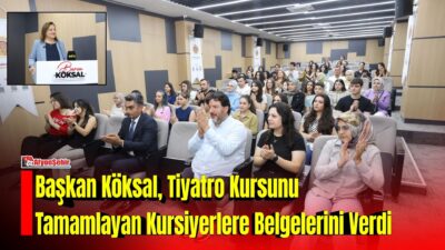 Afyonkarahisar Belediye Başkanı Burcu Köksal, Belediye Şehir Tiyatrosu tarafından düzenlenen