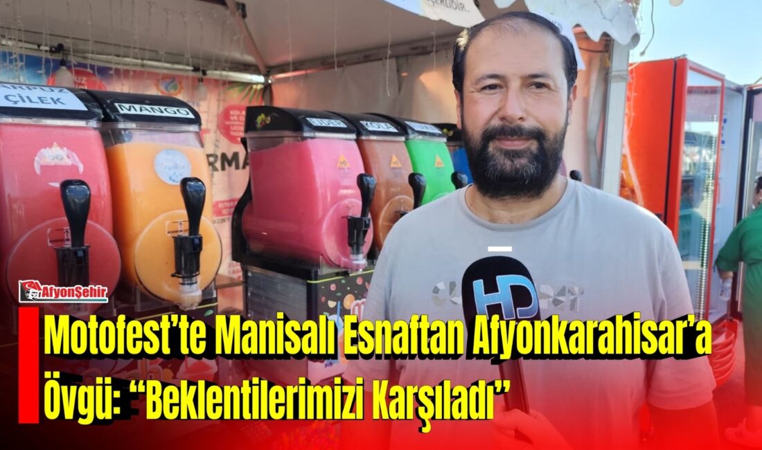 Afyonkarahisar’da düzenlenen Motofest, farklı şehirlerden gelen esnaf ve işletmelerin de