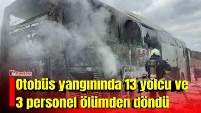 Samsun’da seyir halindeki yolcu otobüsünde çıkan yangın, sürücünün dumanları fark