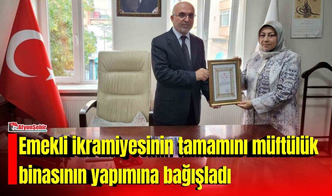 Afyonkarahisar İl Müftü Yardımcılığı görevinden geçen yıl emekliye ayrılan Ayşegül