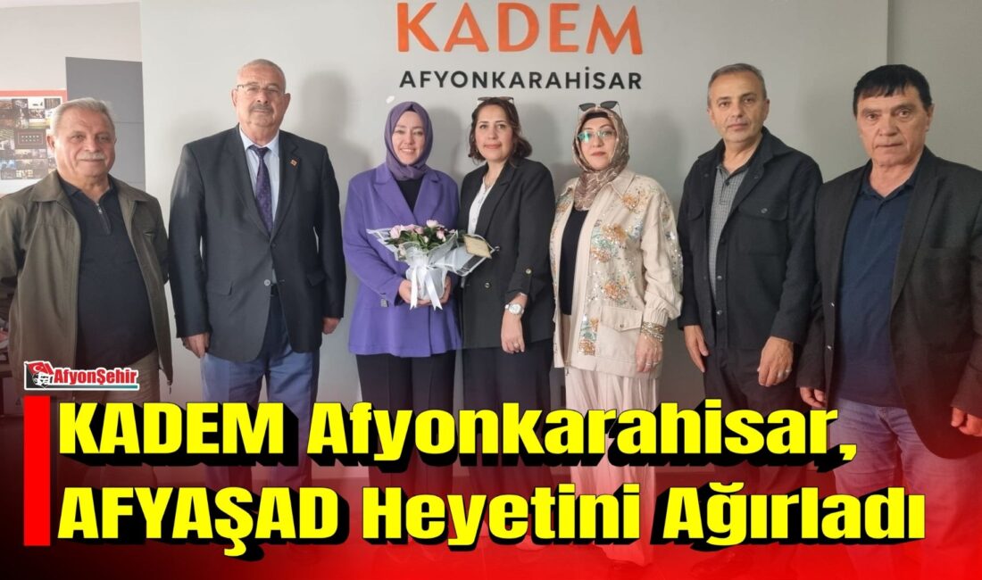 Afyonkarahisar KADEM İl Temsilcisi Huriye Akçay AFYAŞAD Başkanı Muharrem Günay