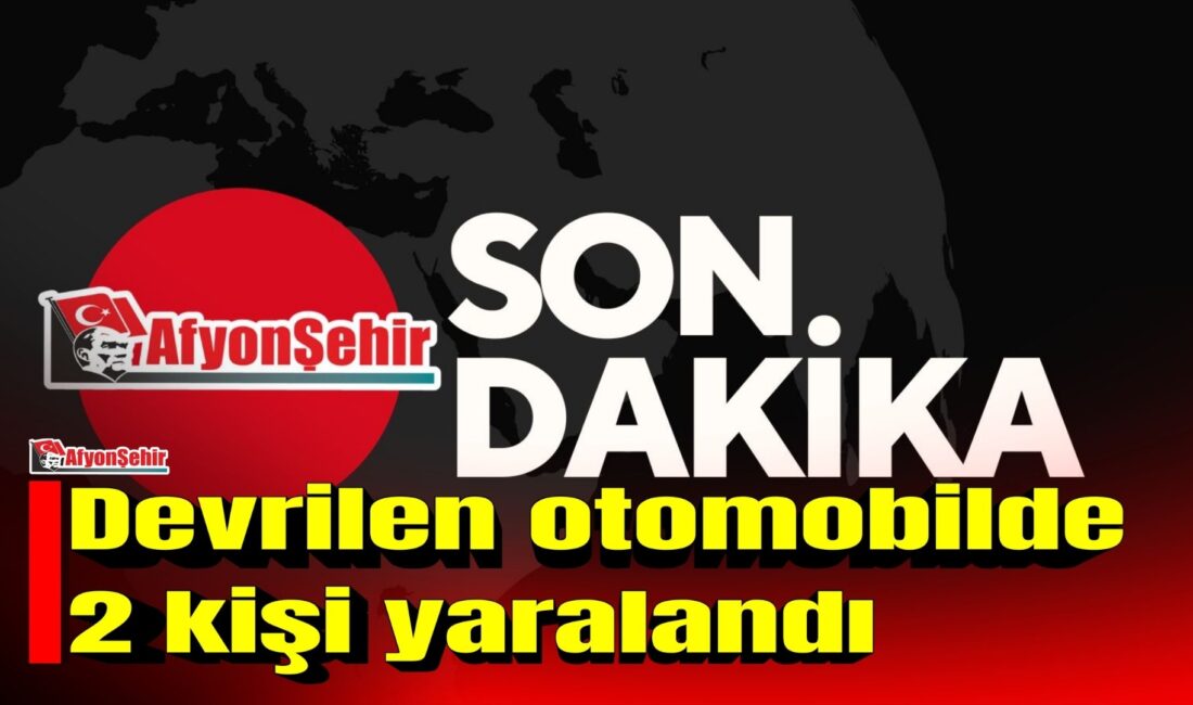 Afyonkarahisar’da kontrolden çıkarak devrilen otomobilde 2 kişi yaralandı.