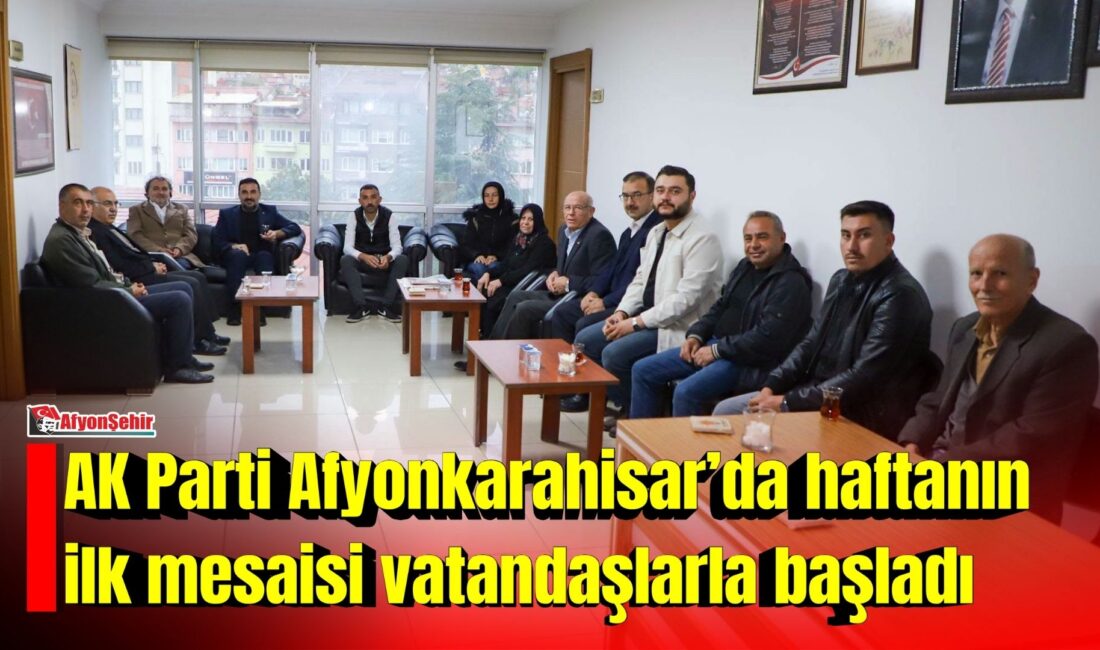 AK Parti Afyonkarahisar’da haftanın ilk mesaisi vatandaşlarla başladı AK Parti Afyonkarahisar İl Başkanı Özgür Kavak, haftanın ilk gününde