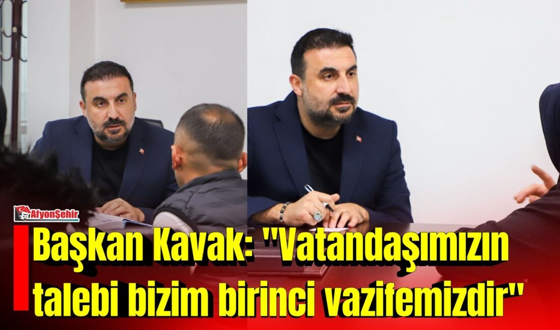 AK Parti Afyonkarahisar İl Başkanı Özgür Kavak, il başkanlığında ağırladığı