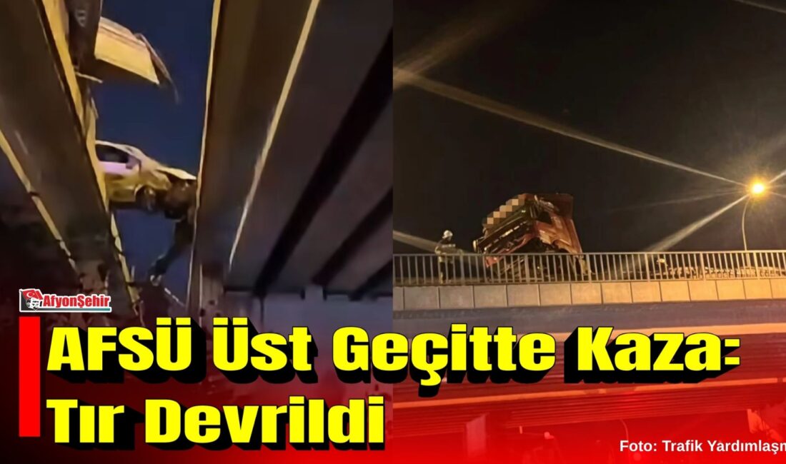 Afyonkarahisar’da AFSÜ üst geçidi mevkiinde trafik kazası meydana geldi. Kazada