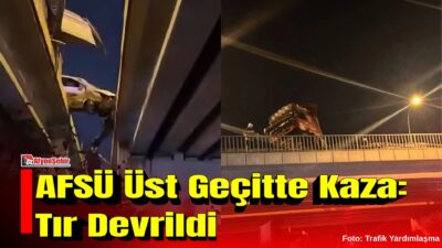 Afyonkarahisar’da AFSÜ üst geçidi mevkiinde trafik kazası meydana geldi. Kazada