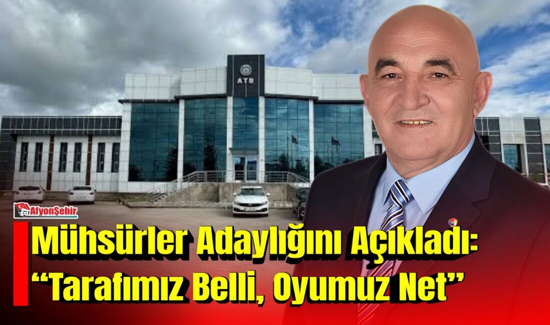 Afyonkarahisar Ticaret Borsası Başkanı Mehmet Mühsürler, sosyal medya hesabından yaptığı